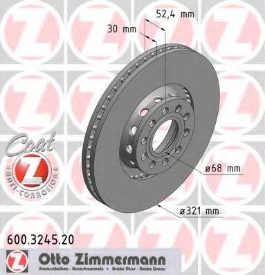 Тормозной диск ZIMMERMANN 600.3245.20