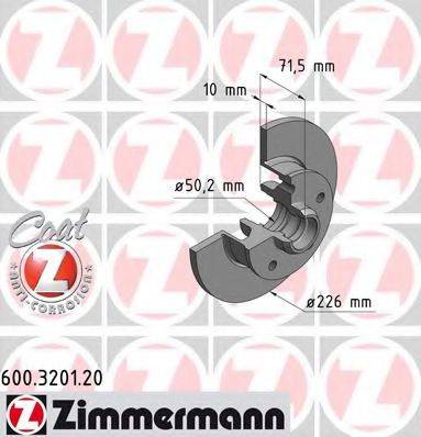 Тормозной диск ZIMMERMANN 600.3201.20
