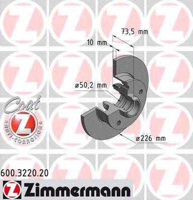 Тормозной диск ZIMMERMANN 600.3220.20