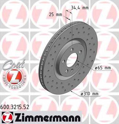 ZIMMERMANN 600321552 Тормозной диск
