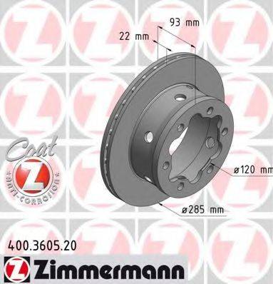 ZIMMERMANN 400360520 Тормозной диск
