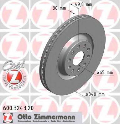 ZIMMERMANN 600324320 гальмівний диск