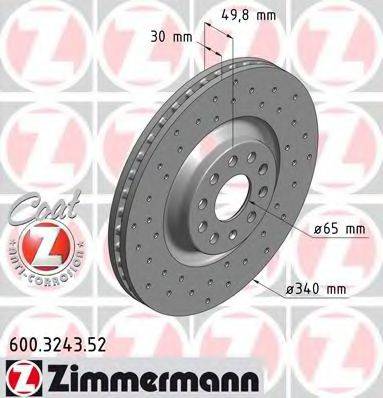ZIMMERMANN 600324352 гальмівний диск