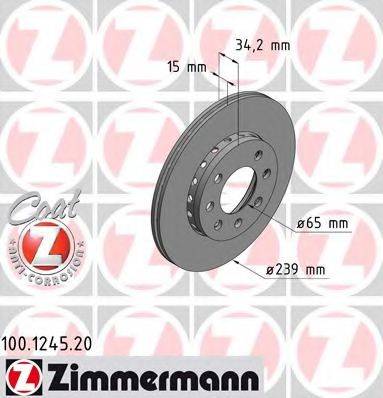 ZIMMERMANN 100124520 Тормозной диск