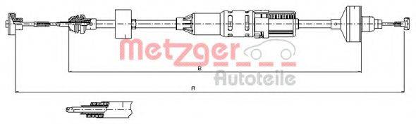 METZGER 103443 Трос, управління зчепленням