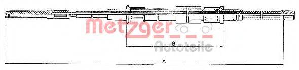Трос, стояночная тормозная система METZGER 10.7402