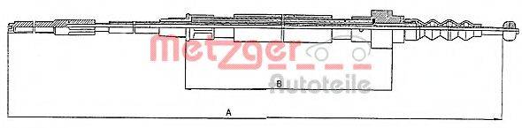 METZGER 107403 Трос, стоянкова гальмівна система