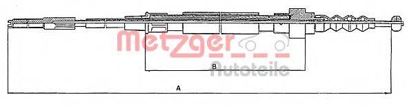 METZGER 107471 Трос, стояночная тормозная система