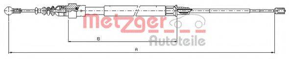 Трос, стояночная тормозная система METZGER 10.7625