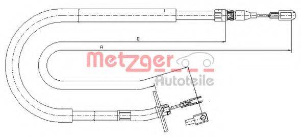 METZGER 109876 Трос, стоянкова гальмівна система