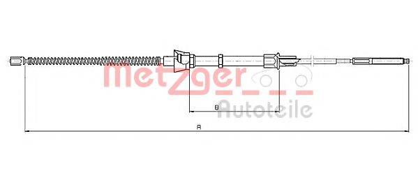 METZGER 107134 Трос, стояночная тормозная система