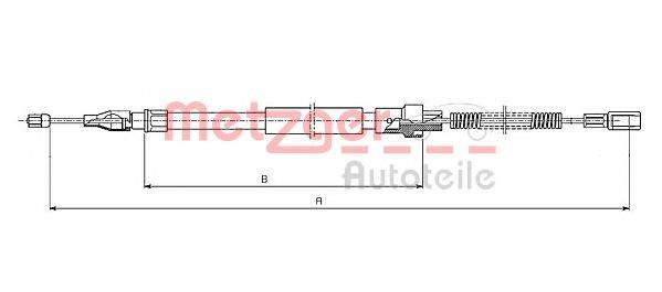 METZGER 107381 Трос, стояночная тормозная система