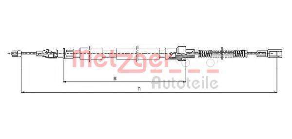 METZGER 107382 Трос, стоянкова гальмівна система