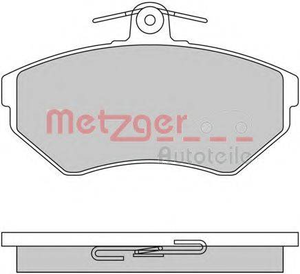 Комплект гальмівних колодок, дискове гальмо METZGER 1170061