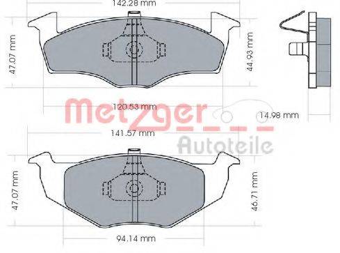 METZGER 1170072 Комплект гальмівних колодок, дискове гальмо