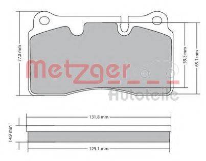 METZGER 1170366 Тормозные колодки