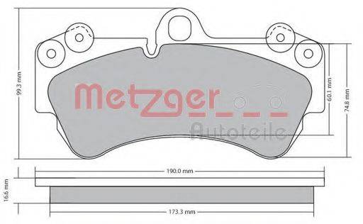 METZGER 1170405 Тормозные колодки