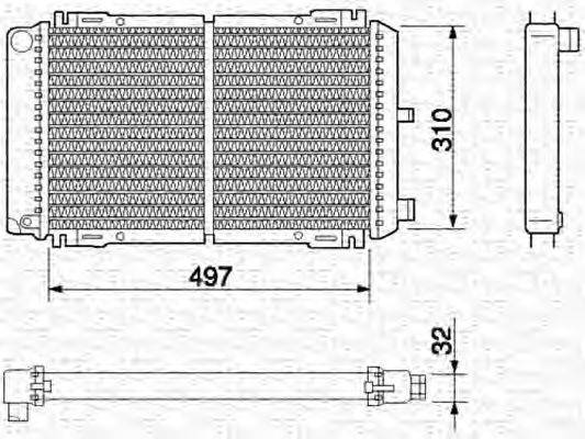 Радиатор охлаждения двигателя MAGNETI MARELLI 350213460000