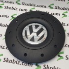 Ковпак-накладка колеса Volkswagen чорн.лого хром