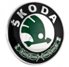 Эмблема Skoda зелен. 90 мм. перед(Octavia 2, Fabia2,др), зад(Octavia 1,2, Fabia1,2, др)